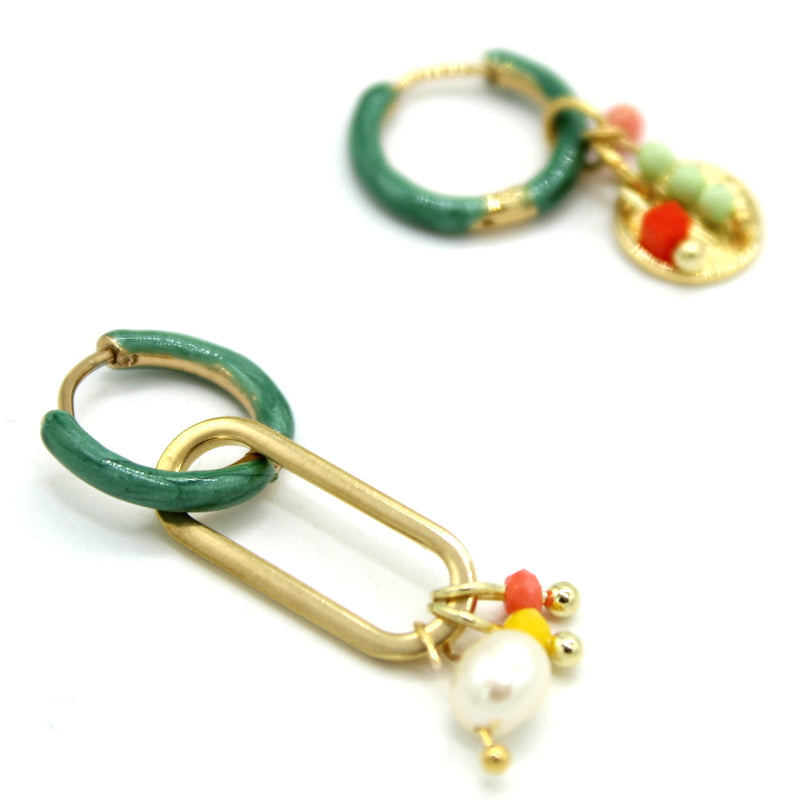 Boucles d'oreilles Eclat de vert